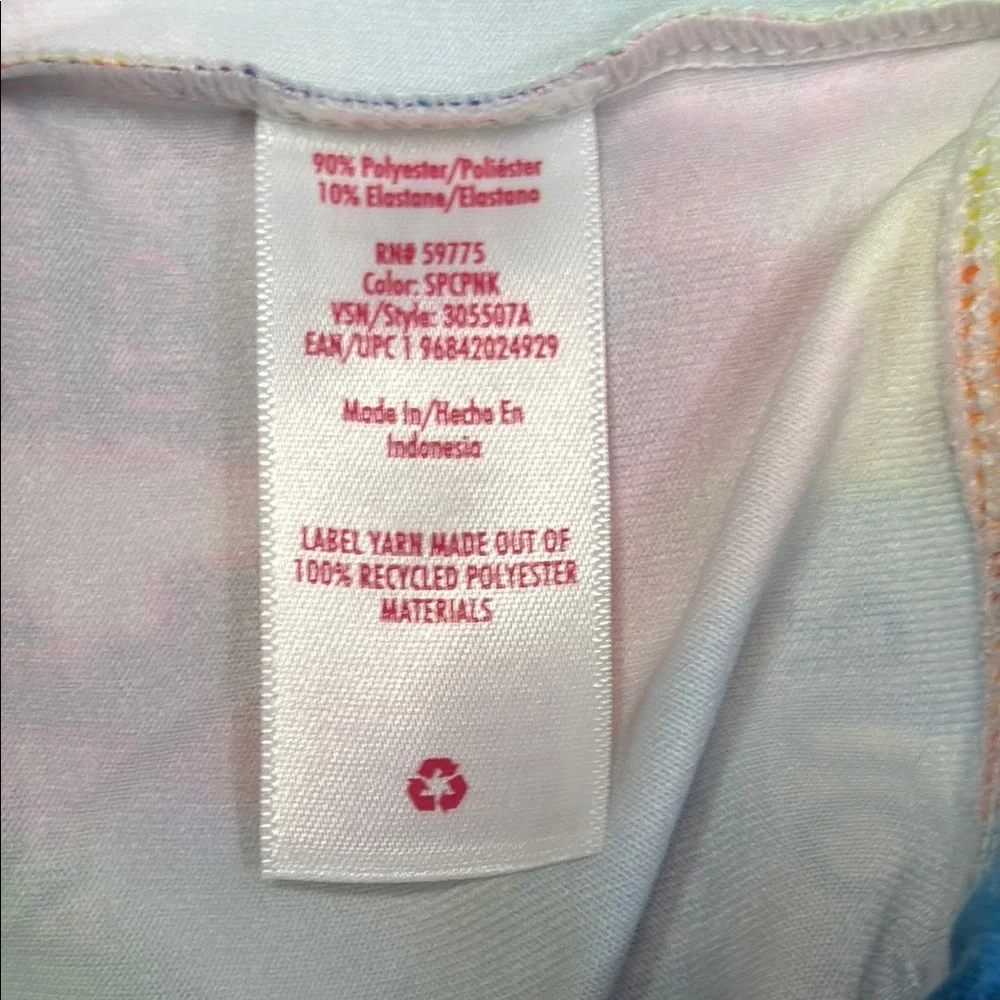Justice XL 16 18 Rainbow Tie Dye Sports Bra Athletic Activewear Athleisure